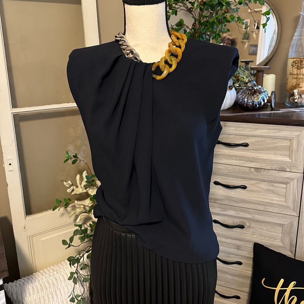 Stella McCartney Falabella Chain Necklace Gathered Top - Picture 5 of 16